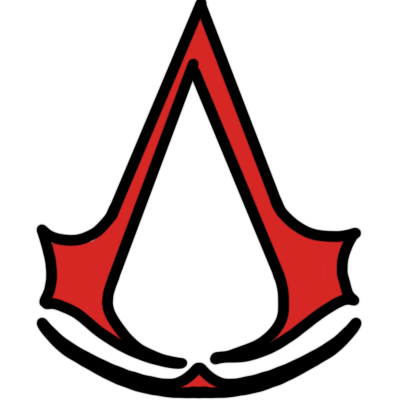 the Assassin's Creed logo in red.